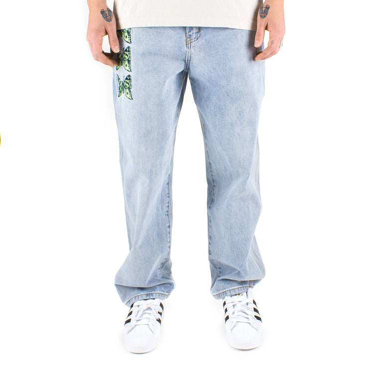 Butter Goods Butterfly Denim Jeans : Light Blue