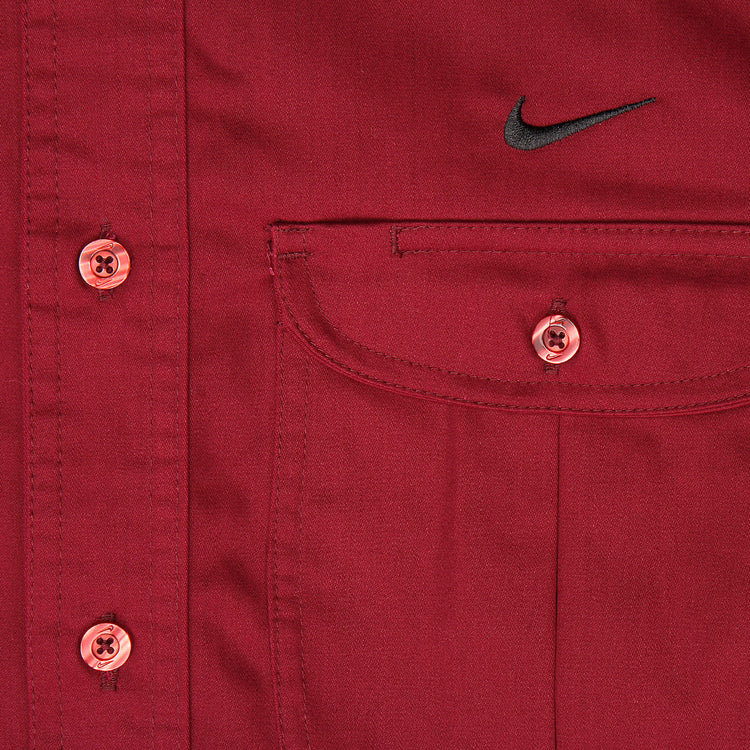 Nike SB Tanglin Woven Button Down Shirt : Dark Beetroot