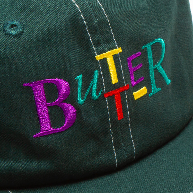 Butter Goods Scope 6 Panel Hat : Forest Green