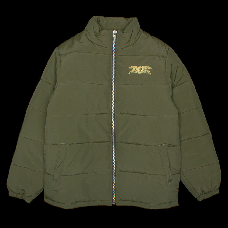 Anti Hero Basic Eagle Quilted Jacket  Olive