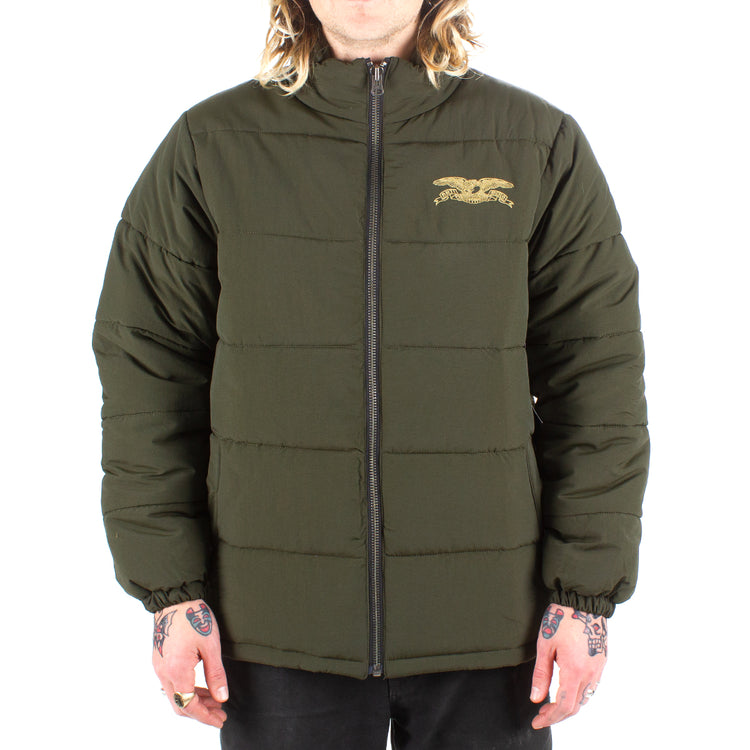 Anti Hero Basic Eagle Quilted Jacket Olive  Edit alt text