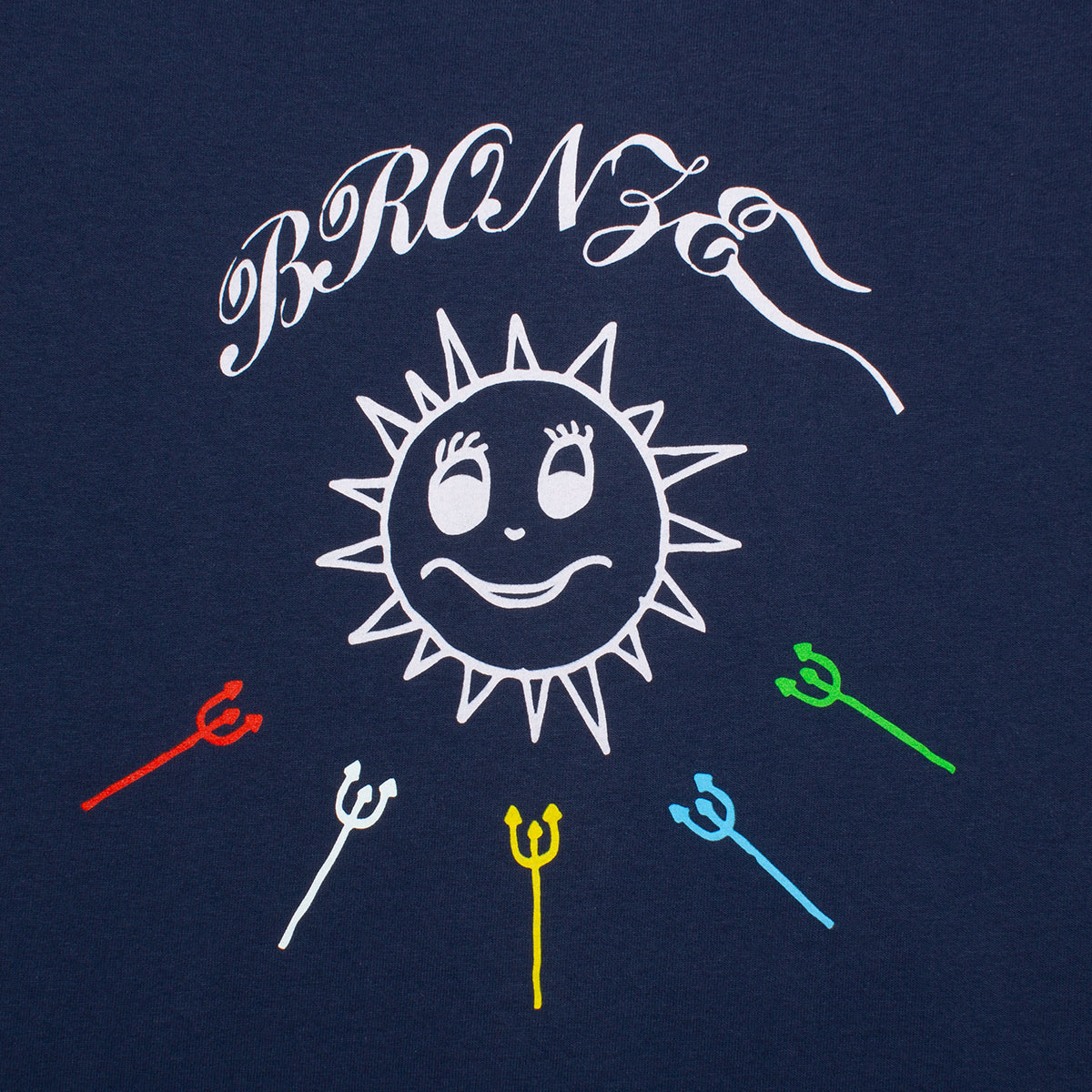 Bronze 56k Rise And Shine T-Shirt Navy  Edit alt text