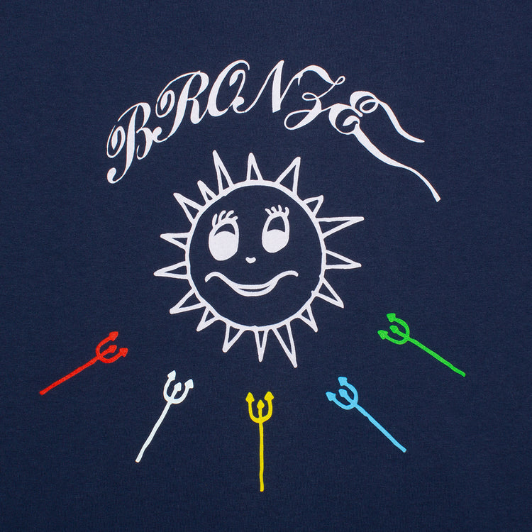 Bronze 56k Rise And Shine T-Shirt Navy  Edit alt text