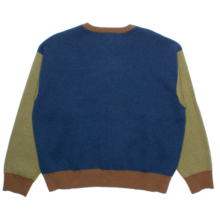 Bronze 56k Old E Sweater  Navy / Green / Brown