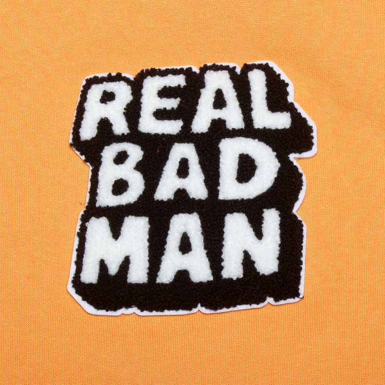 Real Bad Man Chenile Hoodie Orange Bang