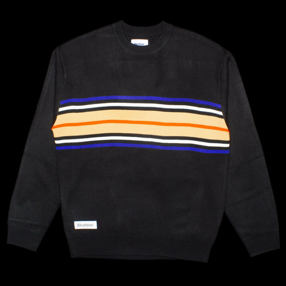 Butter Goods Stripe Knit Sweater Color : Black