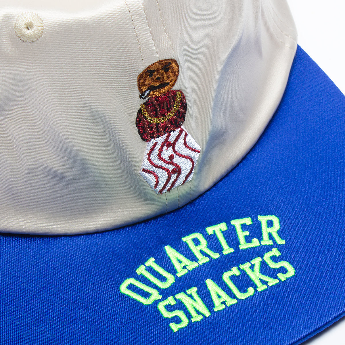 Quartersnacks Satin Snackman Cap Cream / Royal