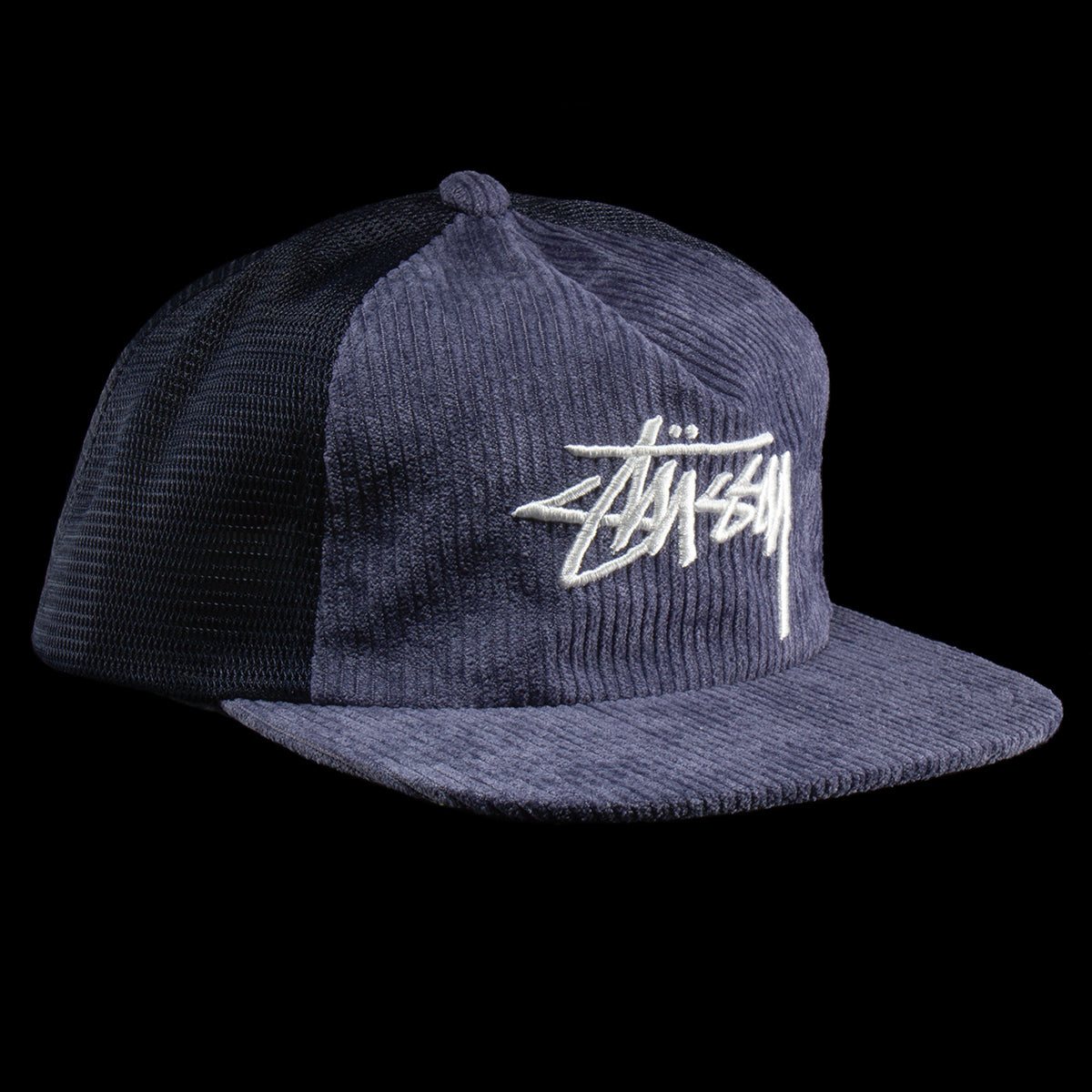 Stussy Corduroy Trucker Cap Style # 1311068 Color : Navy