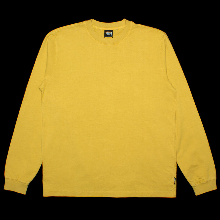 Stussy  Pigment Dyed L/S Crew Style # 1140319 Color : Mustard