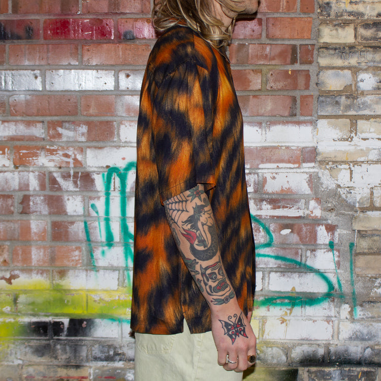 Stussy Fur Print Shirt Style # 1110282 Color : Tiger