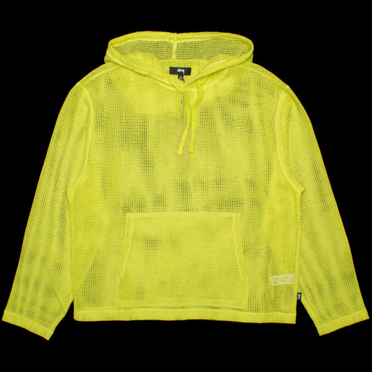 Stussy Cotton Mesh Hoodie Style # 1140323 Color : Lime