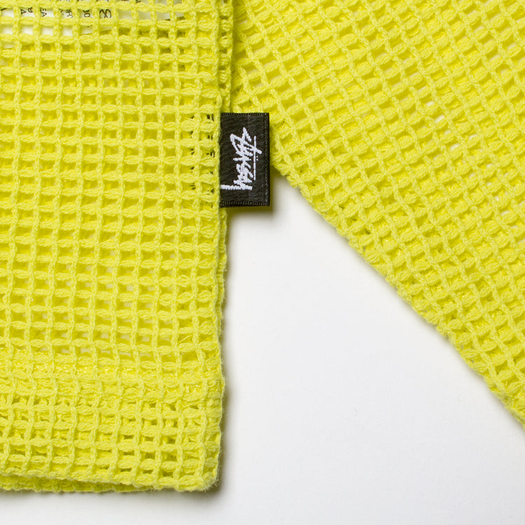 Stussy Cotton Mesh Hoodie Style # 1140323 Color : Lime