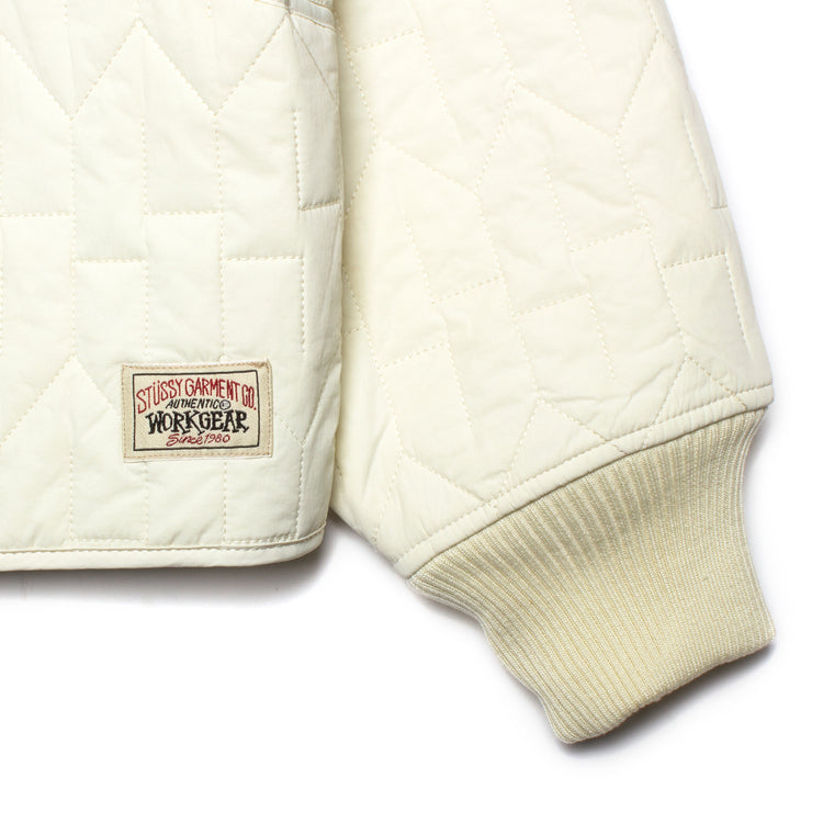 Stussy S Quilted Liner Jacket Cream  Edit alt text