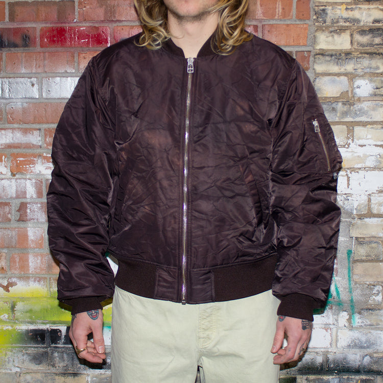 Stussy Dyed Nylon Bomber  Brown