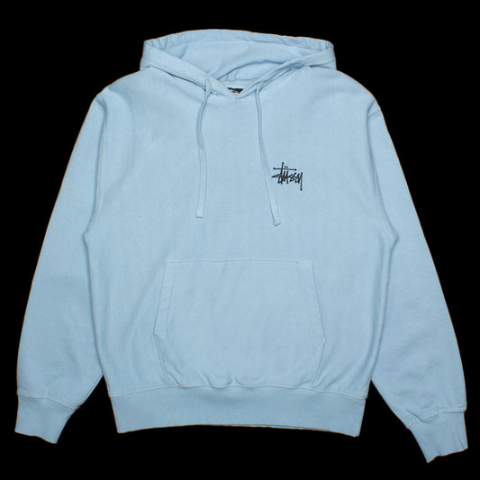 Basic Stussy Pigment Dyed Hoodie  Sky Blue