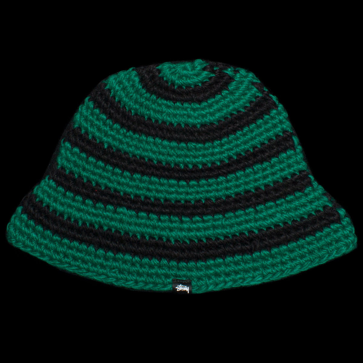 Stussy Swirl Knit Bucket Hat Style # 1321167 Color : Forest