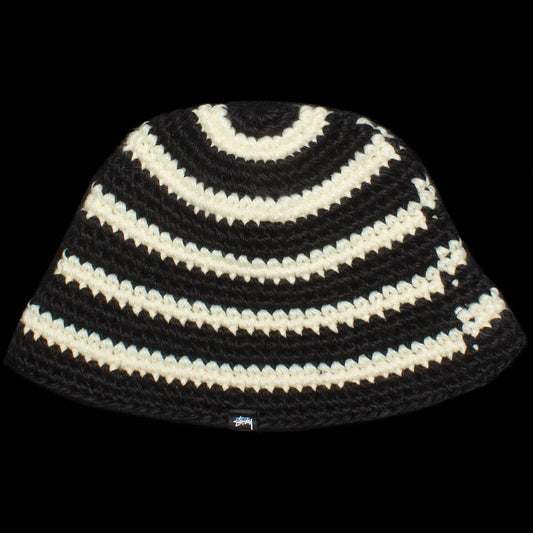 Stussy Swirl Knit Bucket Hat Style # 1321167 Color : Black