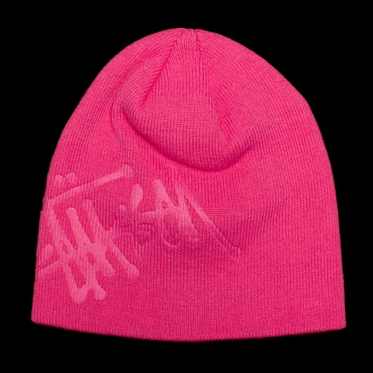 Stussy Debossed Stock Logo Beanie Style # 1321076 Color : Pink