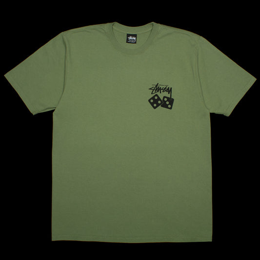 Stussy Dice Pigment Dyed T-Shirt  Artichoke