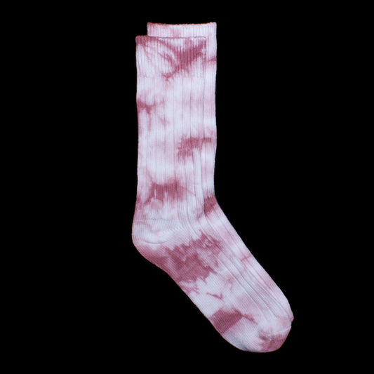 Dyed Ribbed Crew Sock