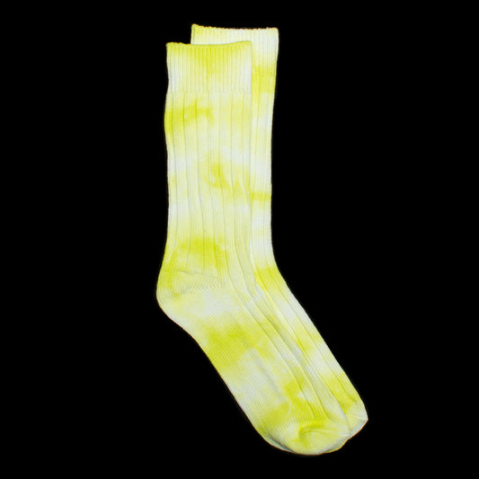 Dyed Ribbed Crew Sock