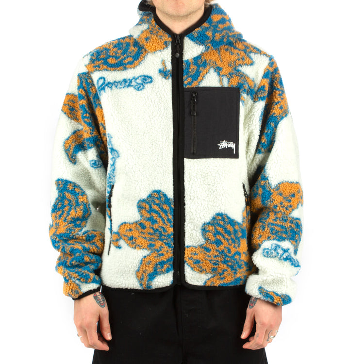 Floral Sherpa Hood Jacket