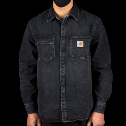 Carhartt WIP Salinac Shirt Jacket  Black Mid Worn Wash