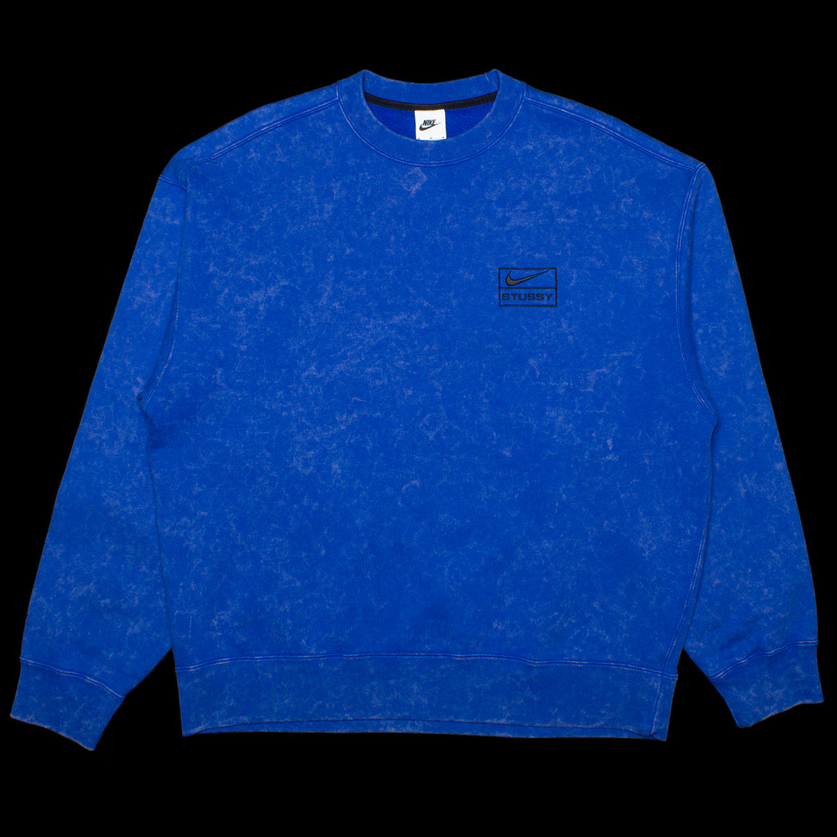 Nike x Stussy Washed Fleece Crewneck Style # DR4024-480 Color : Game Royal