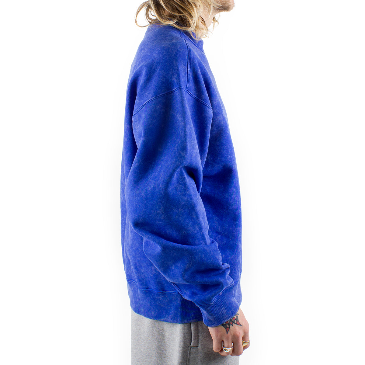 Nike x Stussy Washed Fleece Crewneck Style # DR4024-480 Color : Game Royal