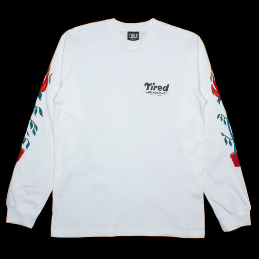 Tired Nothing L/S T-Shirt Color : White