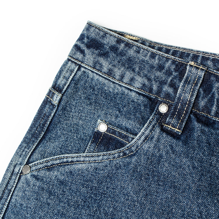 Dime Baggy Denim Jeans Color : Stone Washed