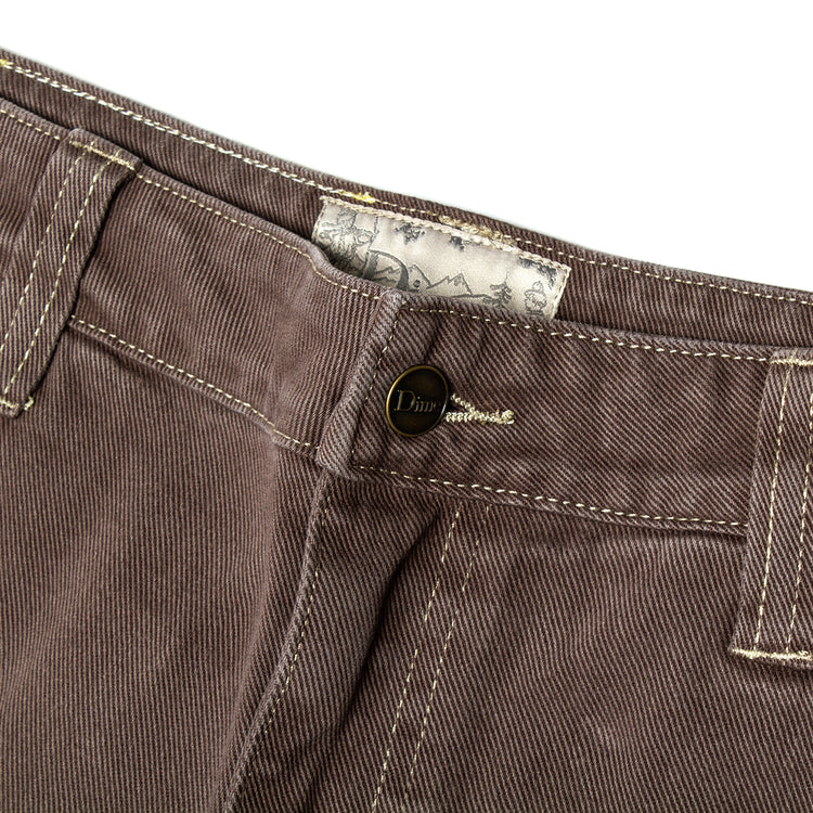 Dime Baggy Denim Jeans Color : Brown Washed