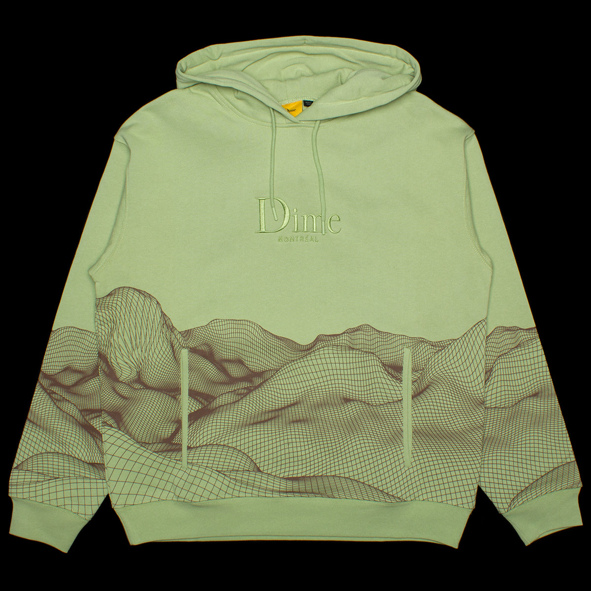 Dime Landscape Hoodie Color : Tea