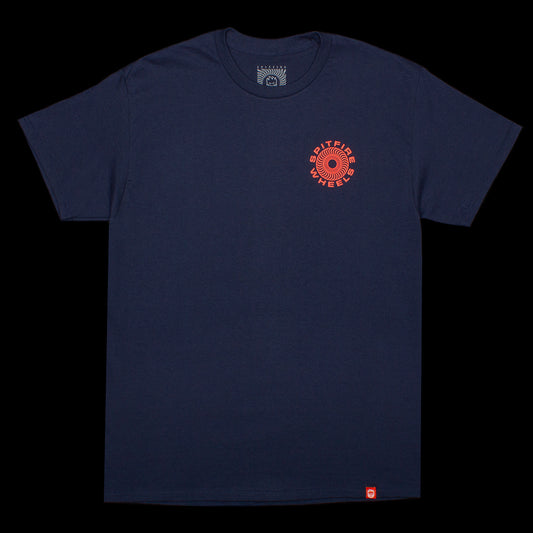 Spitfire Classic 87 Swirl T-Shirt Color : Navy / Red