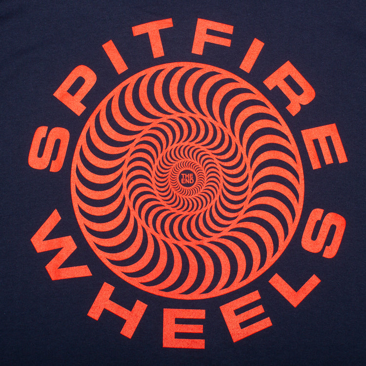 Spitfire Classic 87 Swirl T-Shirt Color : Navy / Red