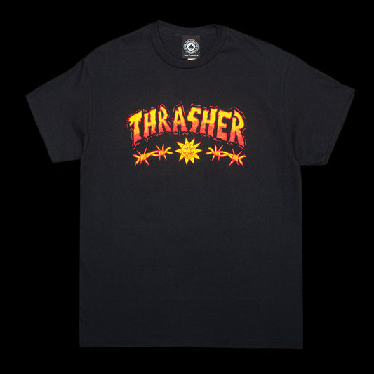 Thrasher Sketch T-Shirt Color : Black