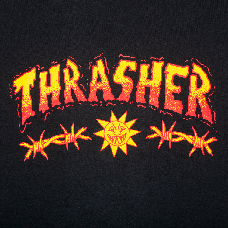 Thrasher Sketch T-Shirt Color : Black