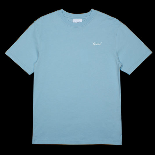 Grand Script T-Shirt Color : Powder Blue