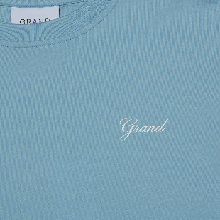 Grand Script T-Shirt Color : Powder Blue