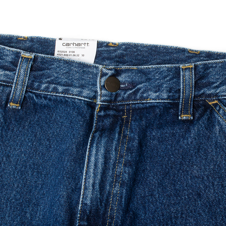 Carhartt WIP | Single Knee Pant Style # I032024-0106 Color : Blue (Stone Washed)