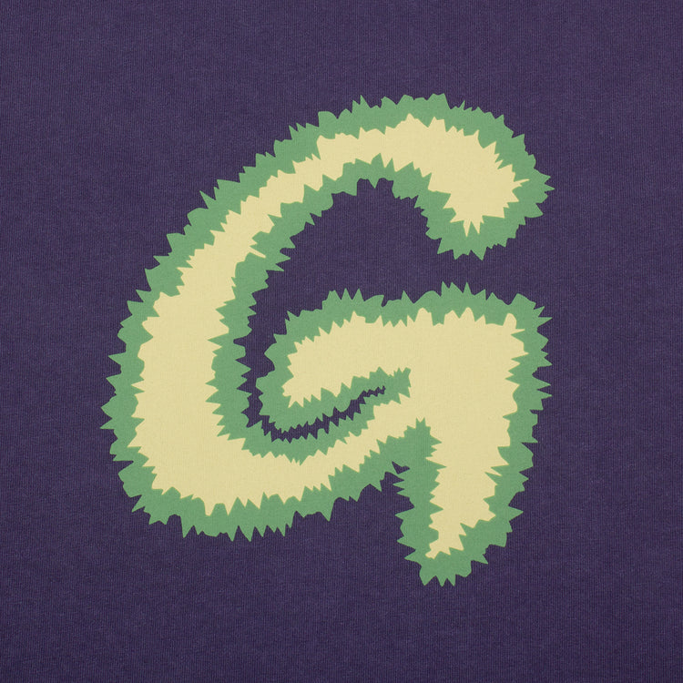 Gramicci Fuzzy G-Logo T-Shirt Style # G3SU-T042 Color : Purple Pigment
