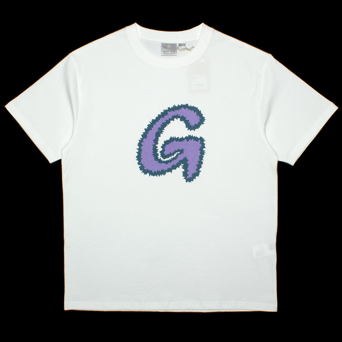 Gramicci Fuzzy G-Logo T-Shirt Style # G3SU-T042 Color : White