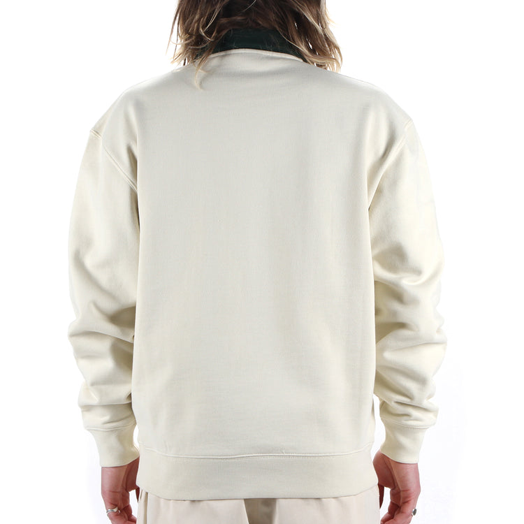 Grand Collared Sweatshirt Color : Cream / Forest