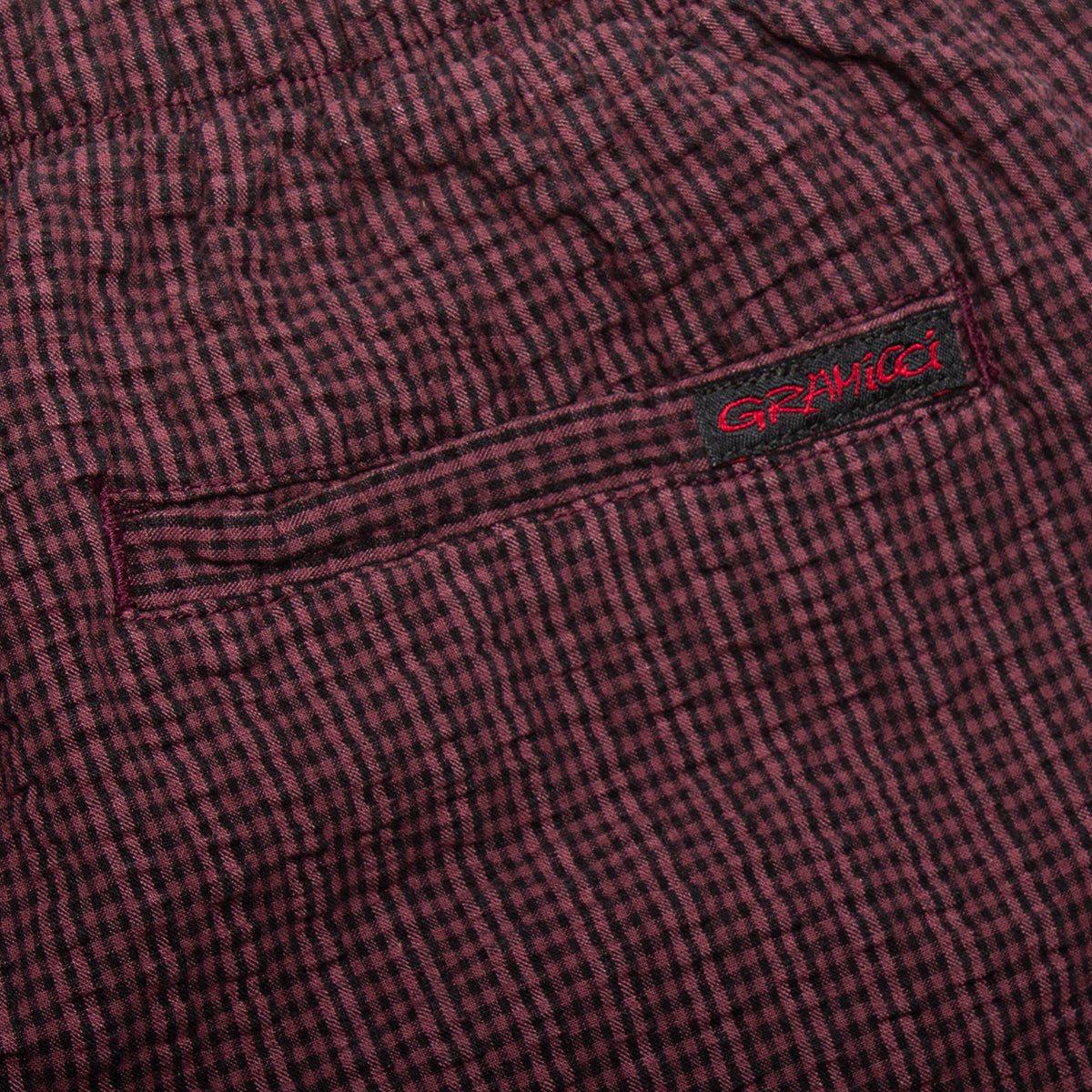 Gramicci O.G. Seersucker G-Short Style # G3SM-P020 Color : Dusty Maroon Garment Dyed  Edit alt text