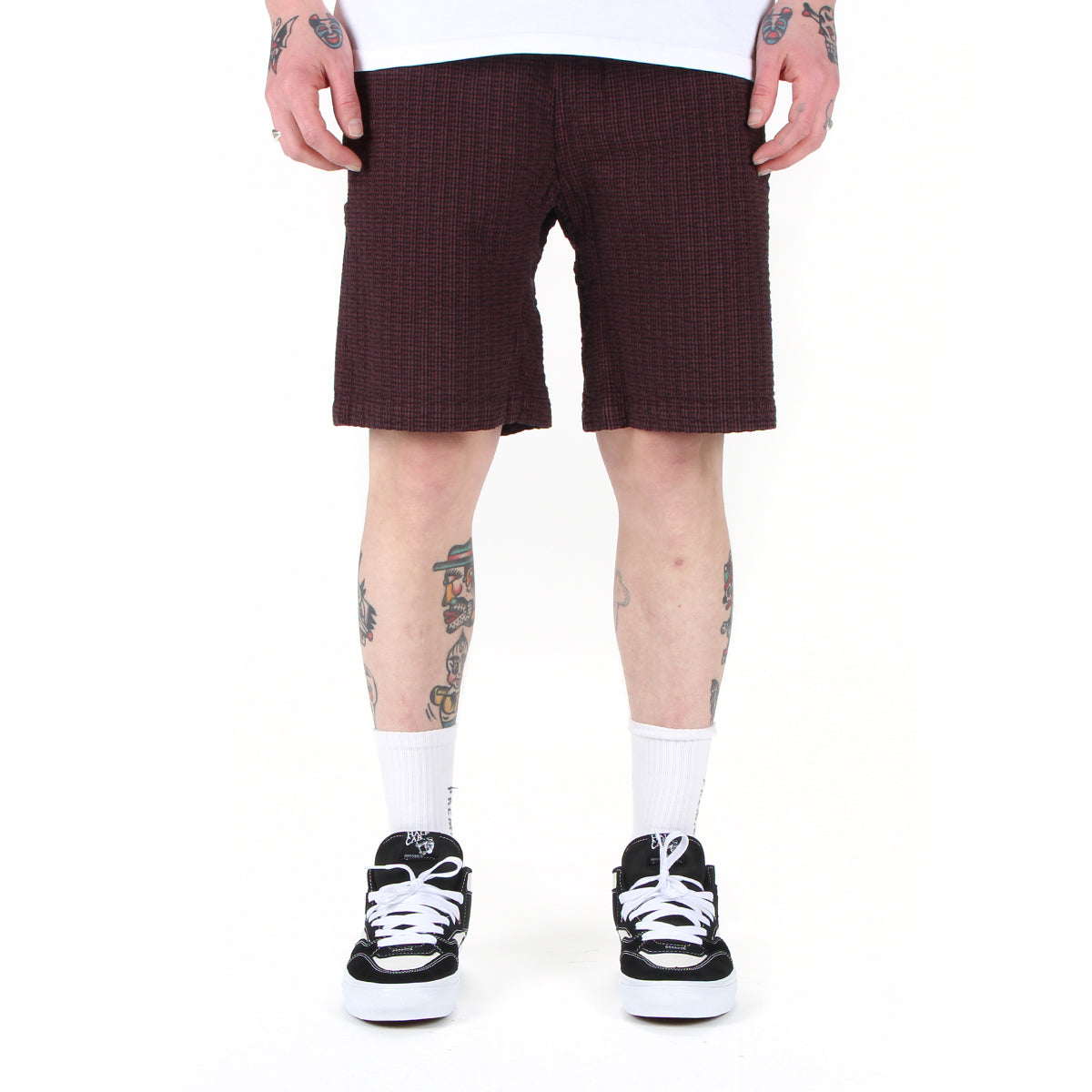 Gramicci O.G. Seersucker G-Short Style # G3SM-P020 Color : Dusty Maroon Garment Dyed