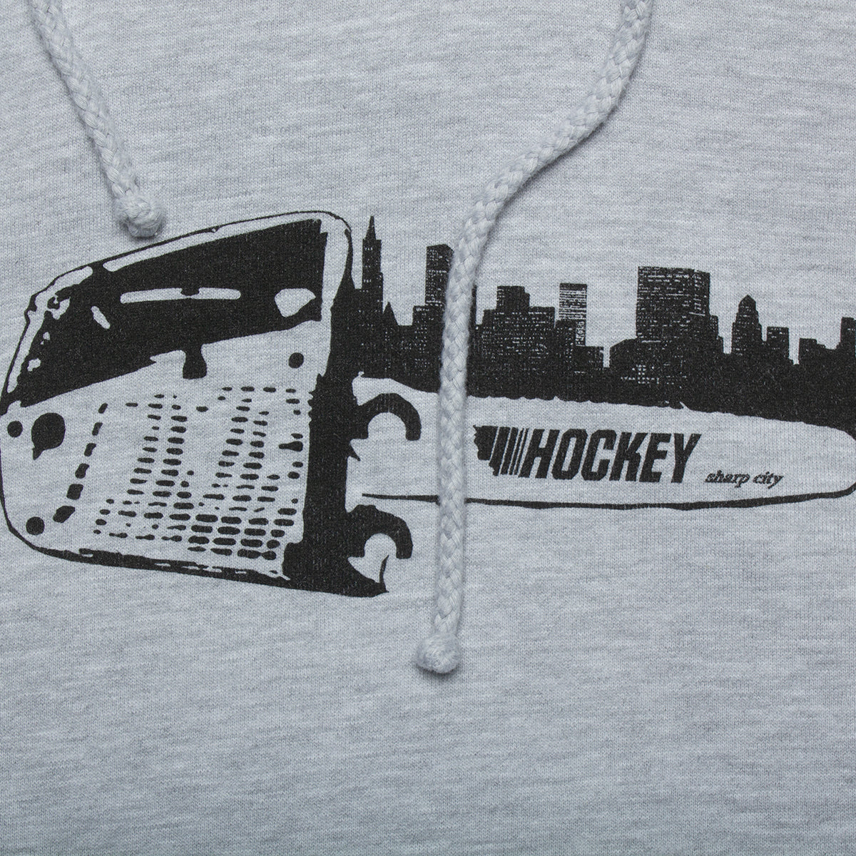 Hockey Sharp City Hoodie Color : Heather Grey