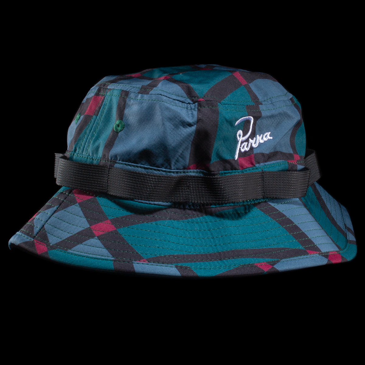 by Parra Squared Waves Pattern Safari Hat  Multi