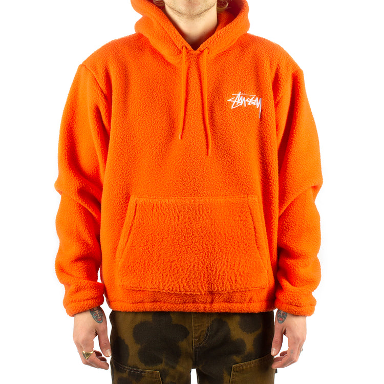 Orange sherpa hoodie Clearance