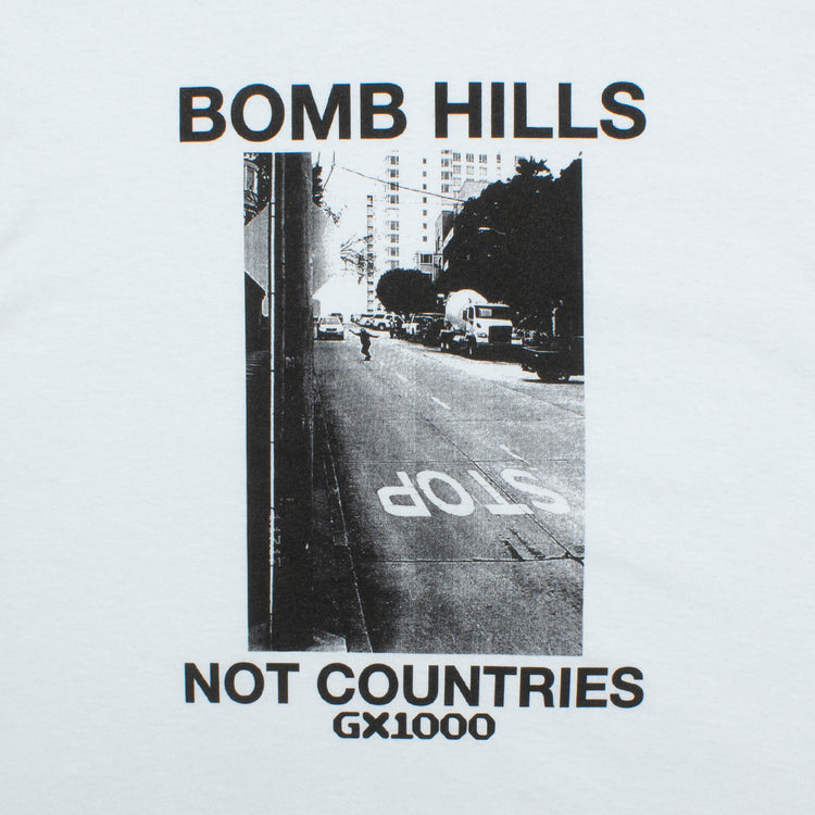 GX1000 Bomb Hills Not Countries T-Shirt Color : White