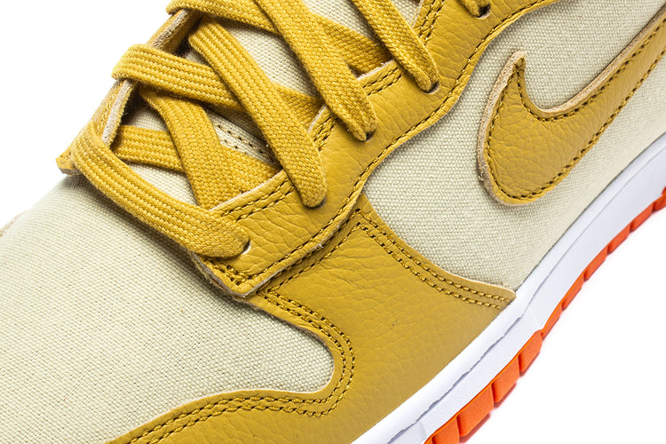 Nike Dunk Hi Retro Premium "Gold Canvas" Style # DV7215-700 Color : Team Gold / Wheat Gold